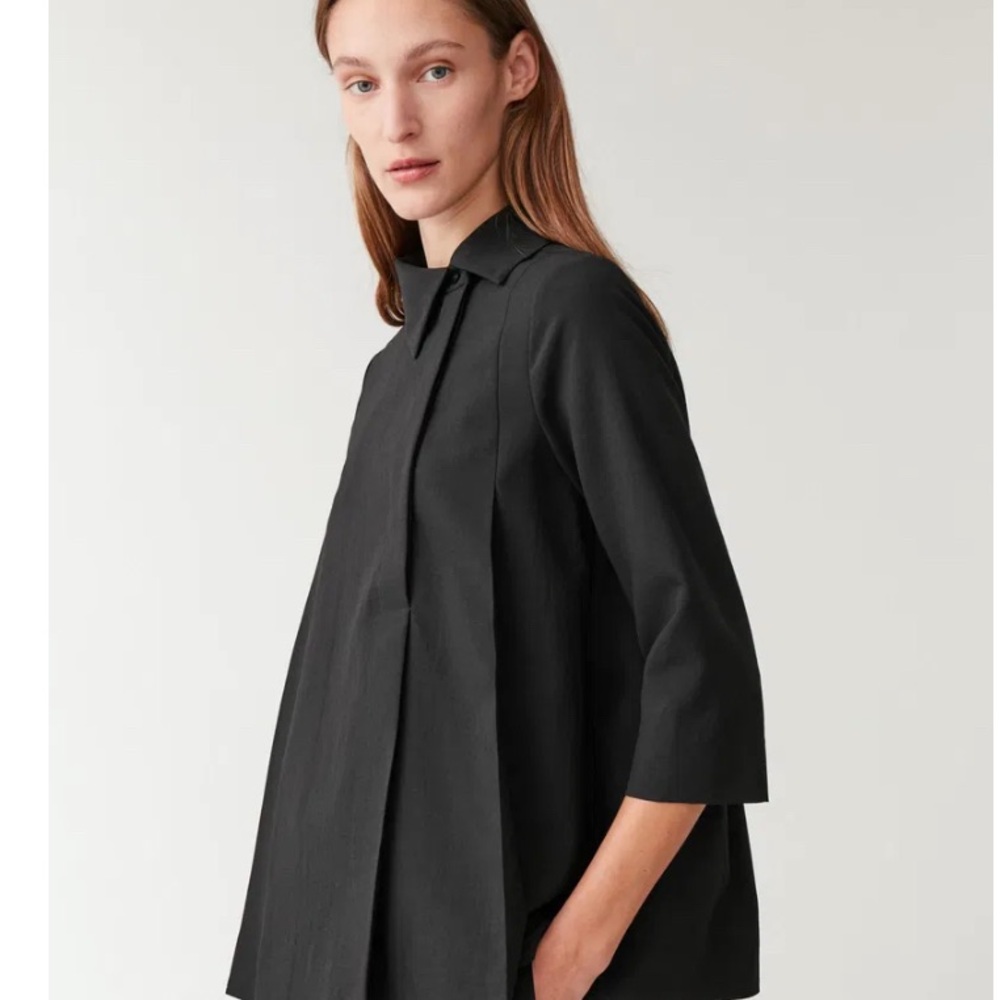COS Black Button Down Shirt